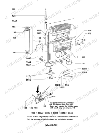 Взрыв-схема холодильника Dometic RM6401LSC - Схема узла Cooling generator